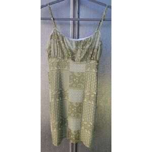 Justify Green Bandana Lined Sleeveless Mini Dress Size M